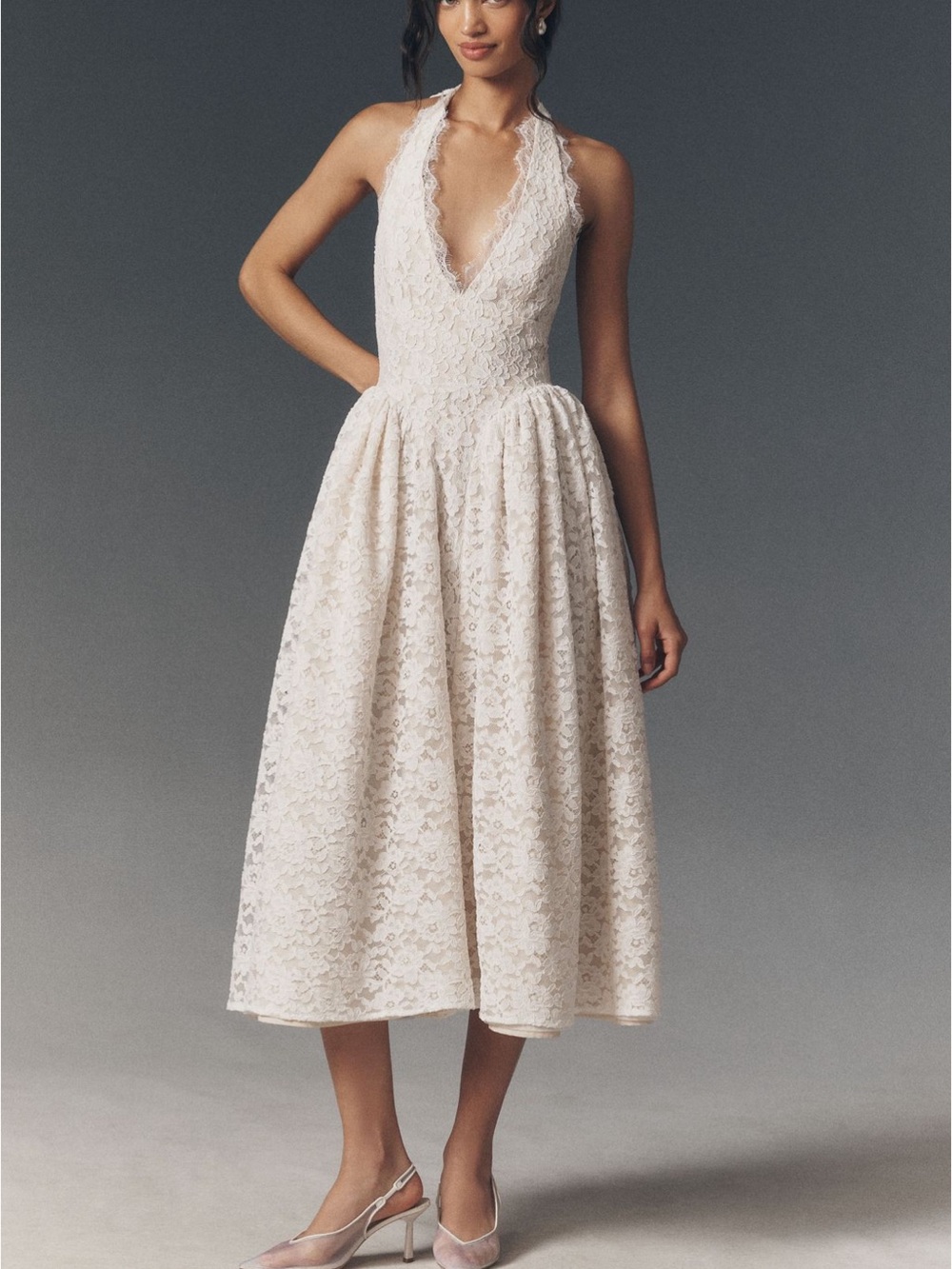 BNWT Anthropologie Elliatt Zorya drop-waist plunge maxi dress